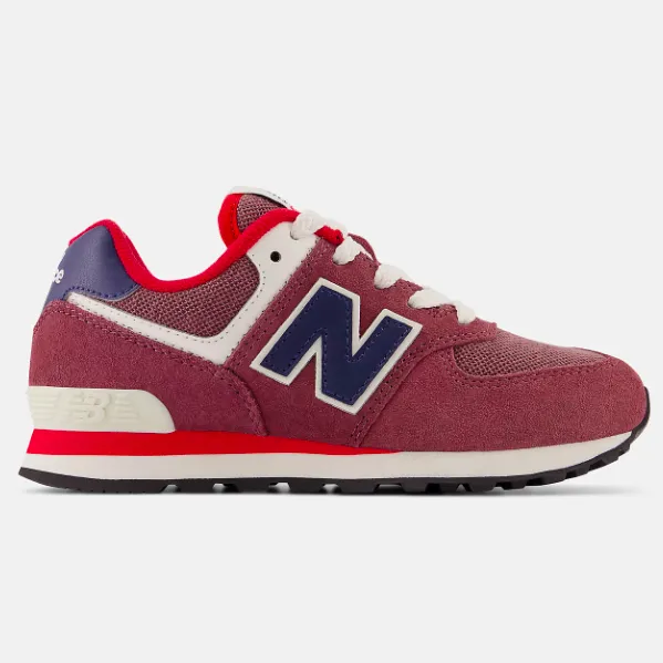 New Balance Little Kid’s 574 Washed Burgundy with Navy