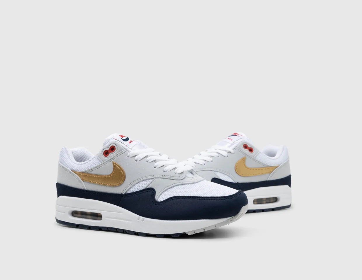 Nike Air Max 1 Obsidian / Metallic Gold - White