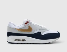 Nike Air Max 1 Obsidian / Metallic Gold - White