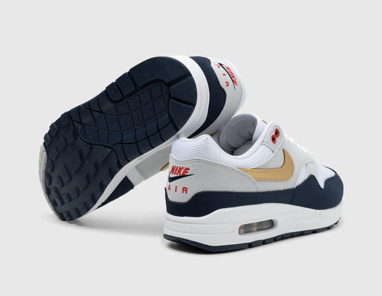 Nike Air Max 1 Obsidian / Metallic Gold - White