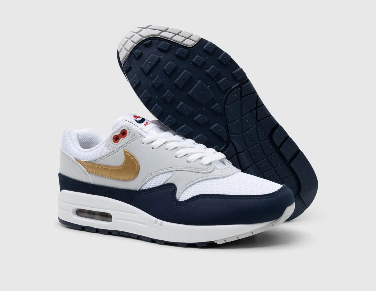 Nike Air Max 1 Obsidian / Metallic Gold - White