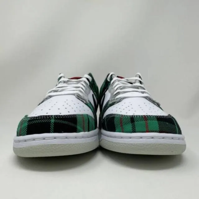 Nike Dunk Low Retro PRM Tartan Plaid White Black Red Men...