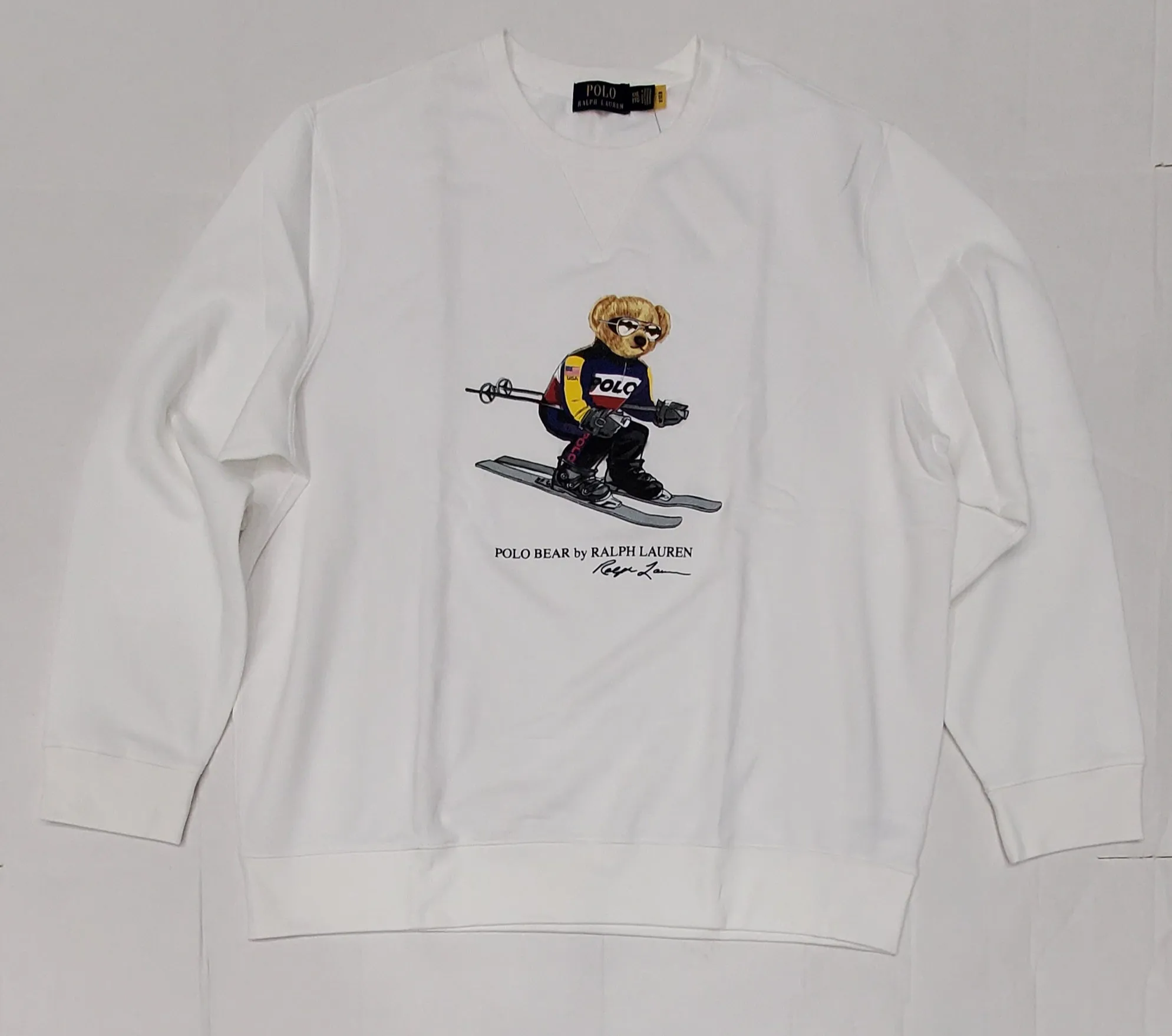 Nwt Polo Ralph Lauren White Ski Bear Sweatshirt