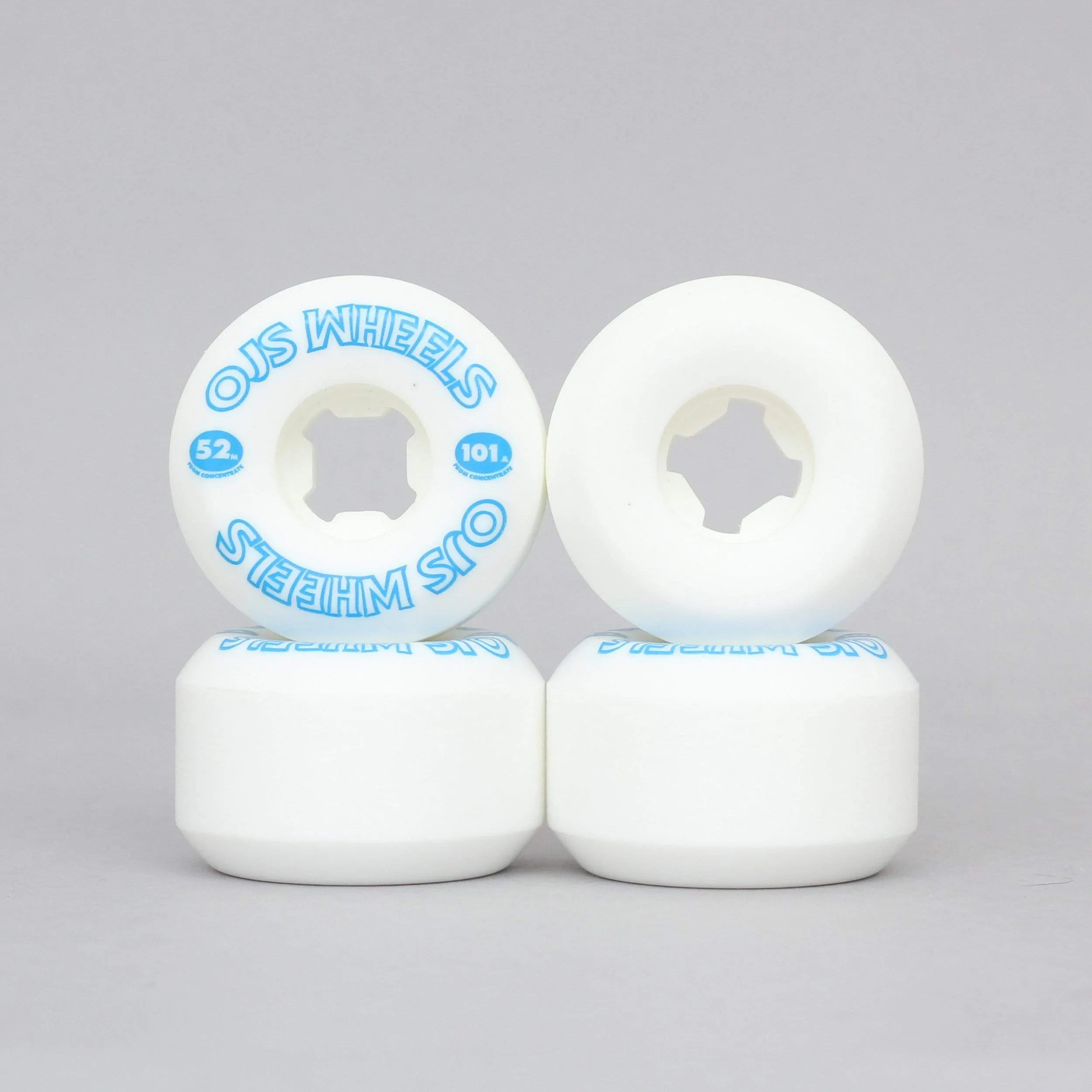 OJ 52mm 101A From Concentrate Hardline Skateboard Wheels White / Blue