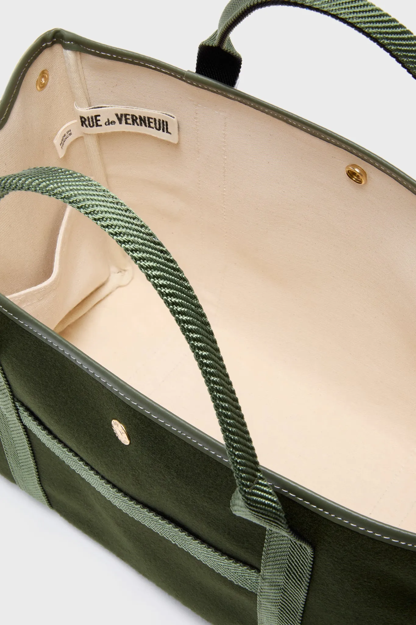 Olive Flannel Traversee M Tote