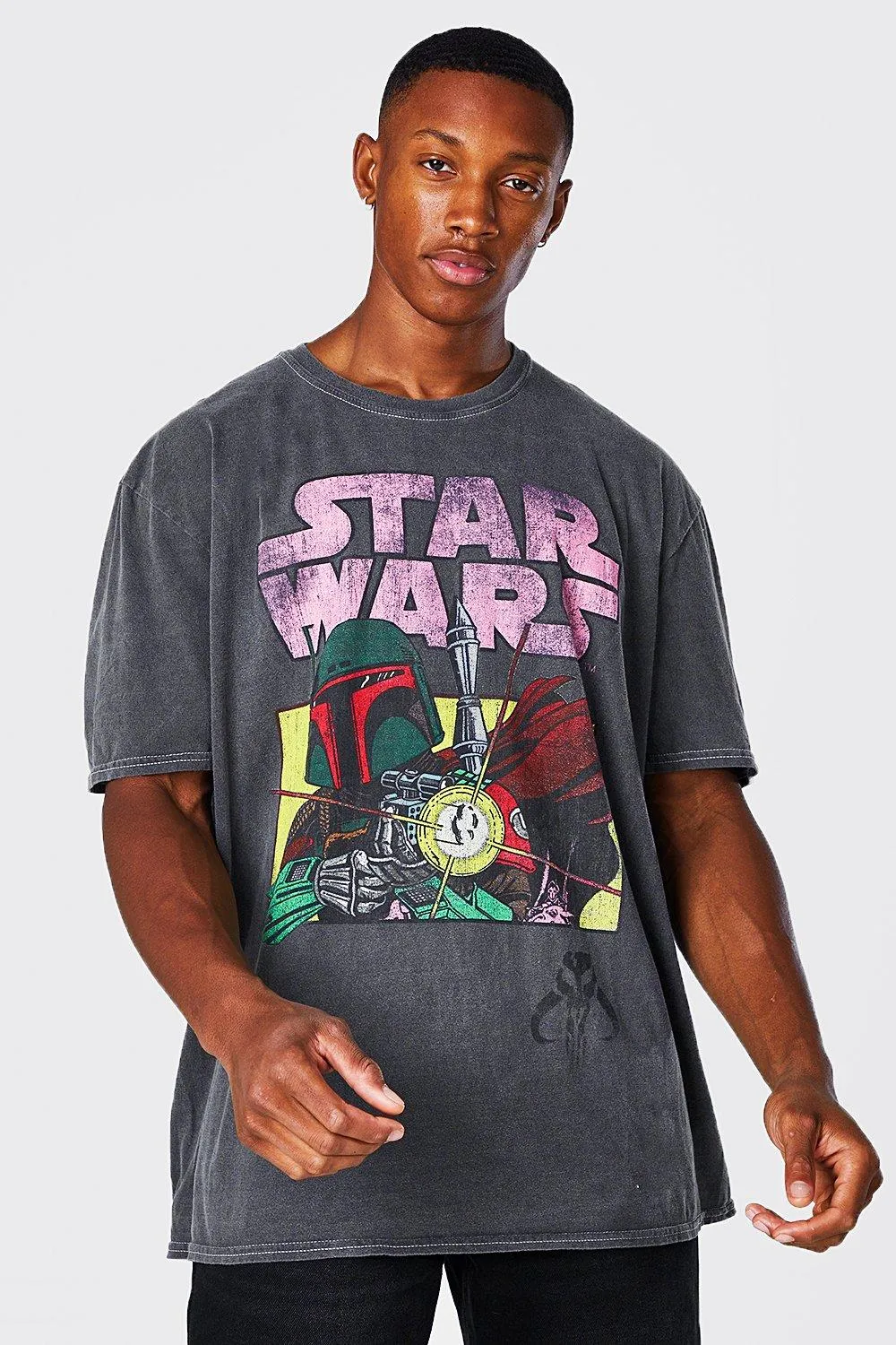 Oversized Star Wars Acid Wash T-shirt