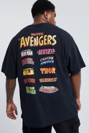 Plus Marvel Avengers License T-shirt