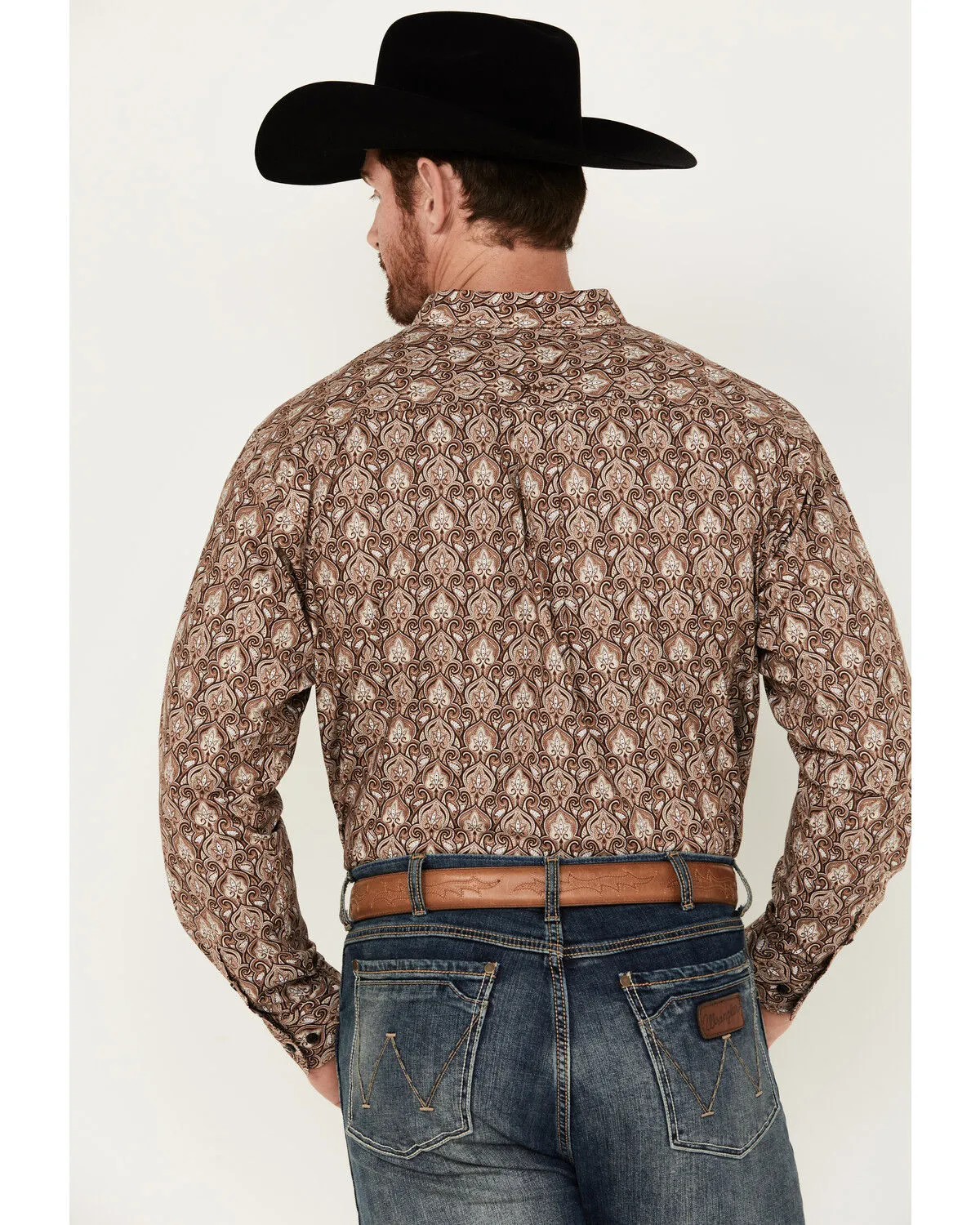 Product Name:  Ariat Men's Boot Barn Exclusive Sweeney Paisley-Esque Print Long Sleeve Button-Down Western Shirt