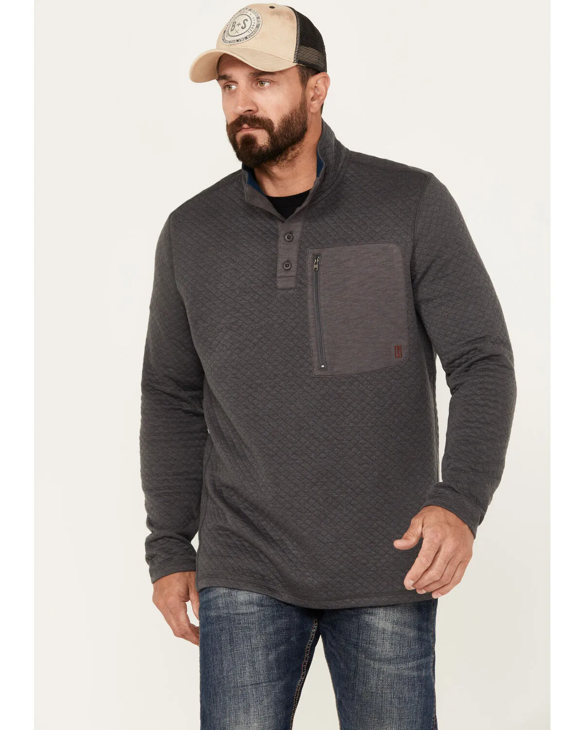 Product Name:  Brothers and Sons Men's Button Mock Pullover