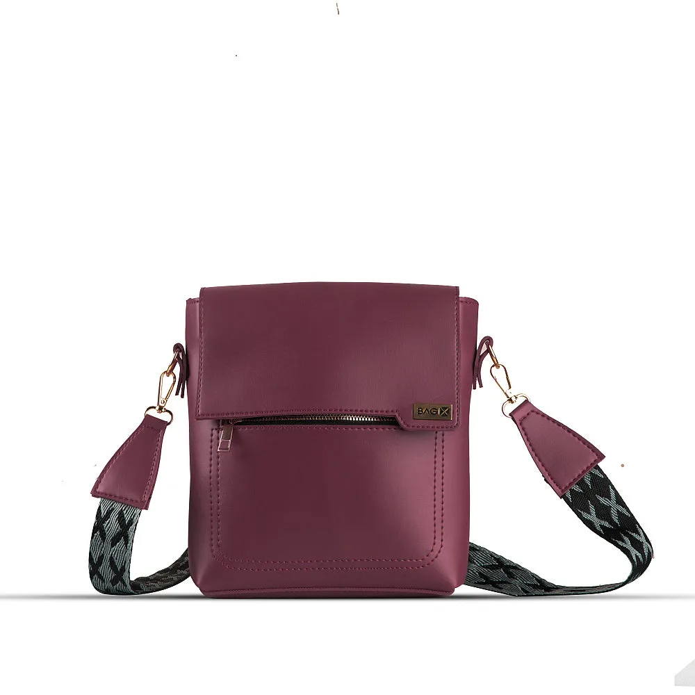 QUEST MAROON SHOULDER BAG