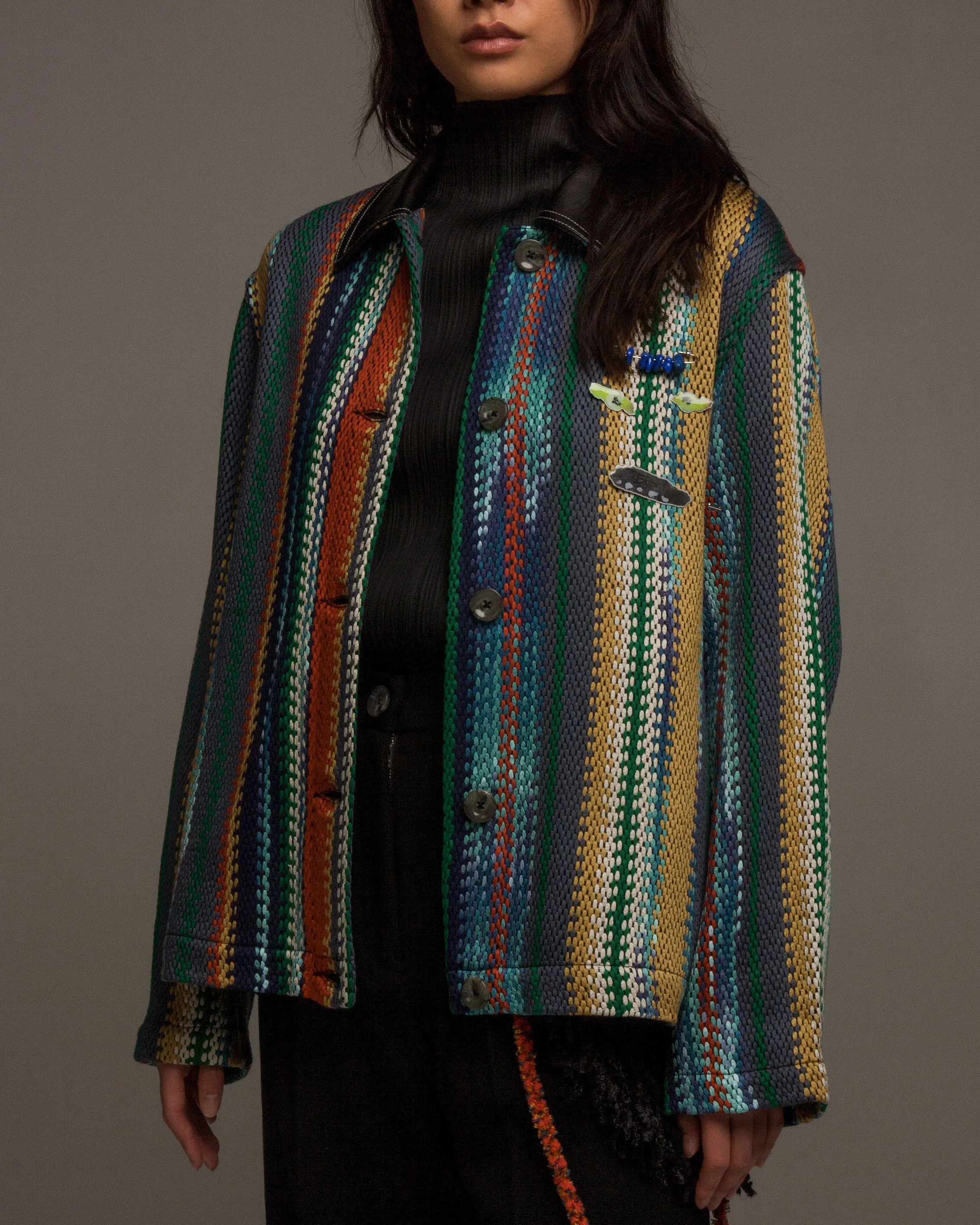 Rainbow Button Up Jacket