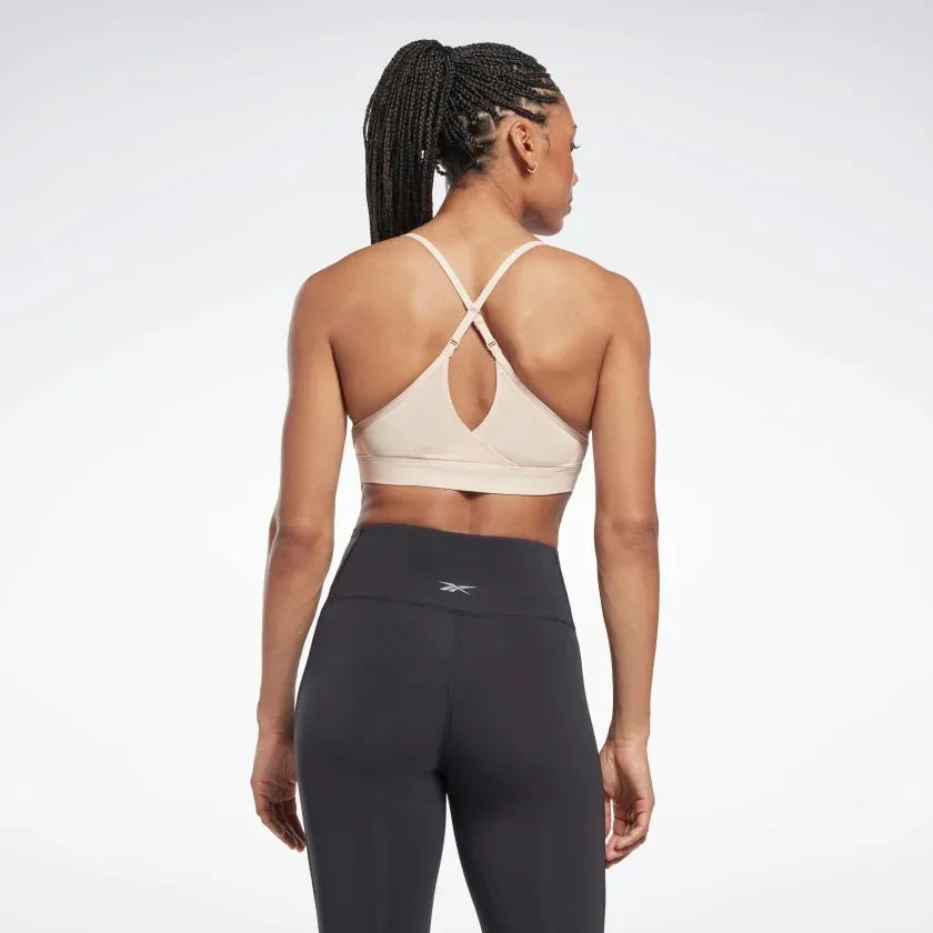 Reebok Lux Strappy Sports Bra Soft Ecru