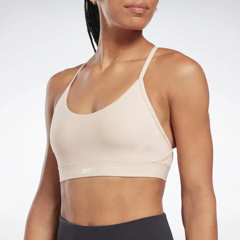 Reebok Lux Strappy Sports Bra Soft Ecru