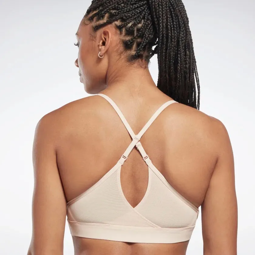 Reebok Lux Strappy Sports Bra Soft Ecru