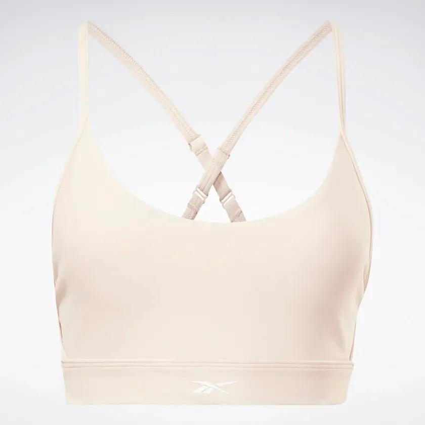 Reebok Lux Strappy Sports Bra Soft Ecru