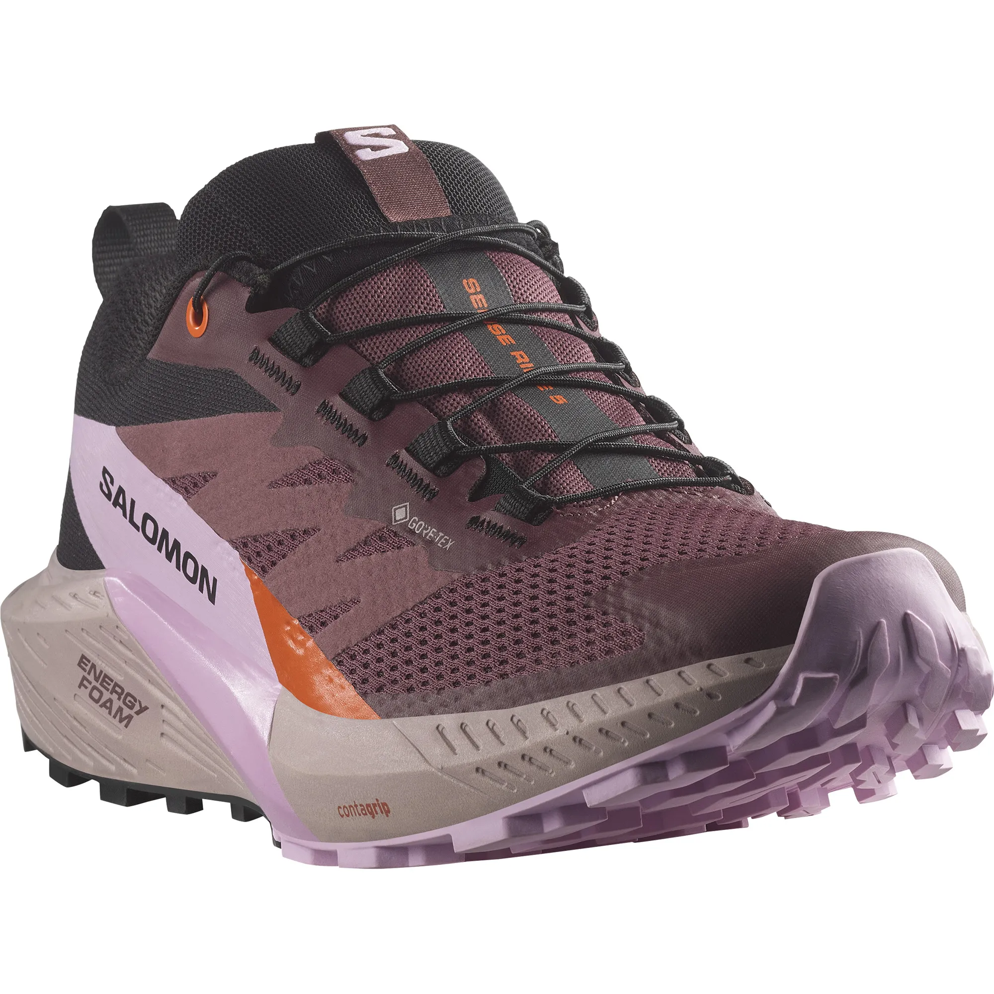 Salomon Women's Sense Ride 5 GORE-TEX Catawba Grape/Orchid Bouquet/Cherry Tomato | Buy Salomon Women's Sense Ride 5 GO