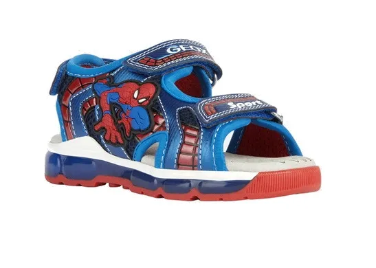 SANDALI  GEOX BAMBINO ANDROID SPIDER MAN  NAVY/ROYAL J350QA 014CE C4226 TG: 28-35