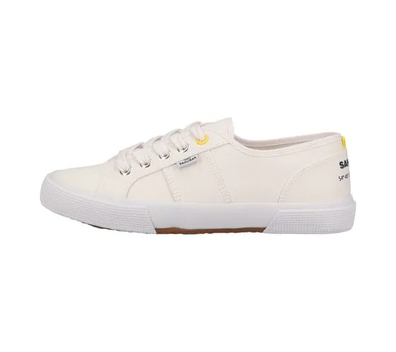 SANSIBAR sneakers da donna sneakers basse eleganti con lacci 1073212 bianco