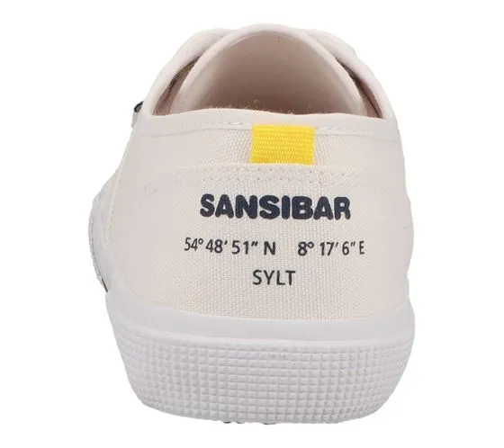 SANSIBAR sneakers da donna sneakers basse eleganti con lacci 1073212 bianco