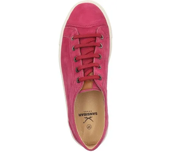 SANSIBAR sneakers da donna sneakers in vera pelle con plateau piccolo 1047787 rosa