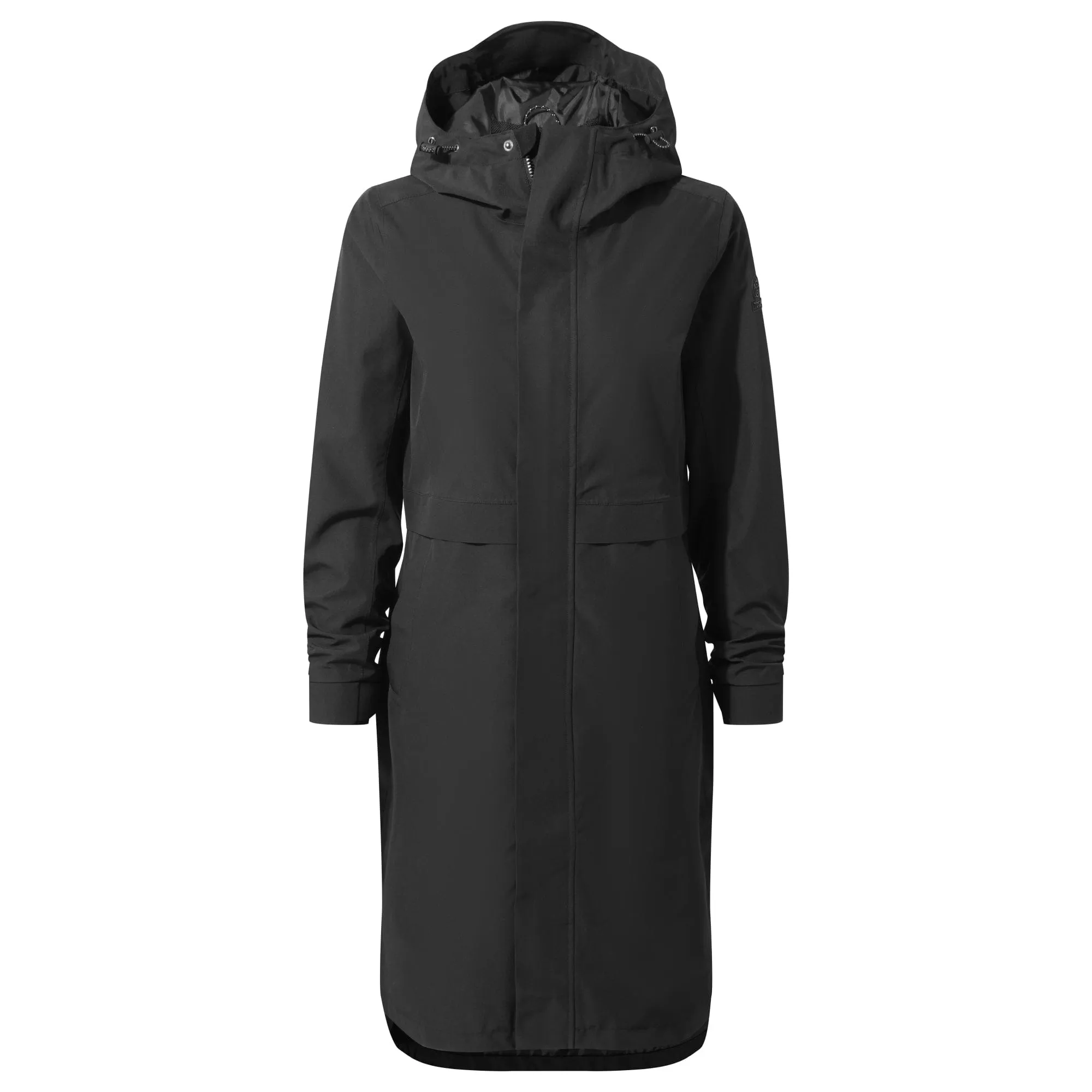 Saunter Womens Long Waterproof Jacket - Black