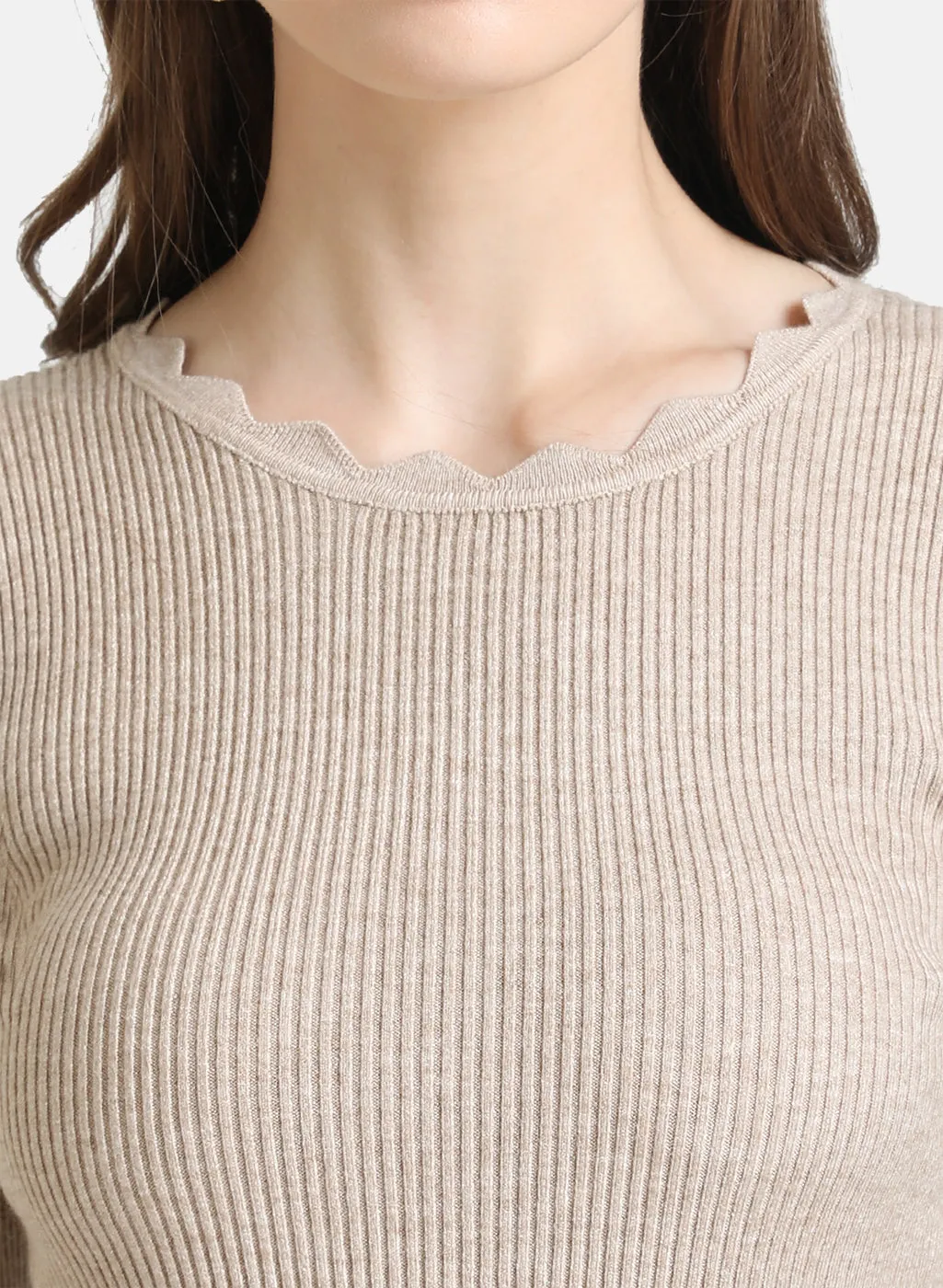 Scallop Neck Pullover