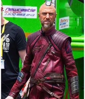 Sean Gunn Thor Love and Thunder Red Leather Jacket