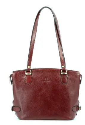 Shoulder bag leather cowhide red 111807