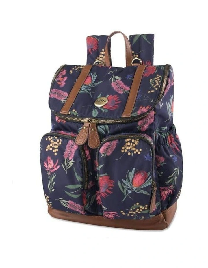 Signature Nappy Backpack in Botanical Navy