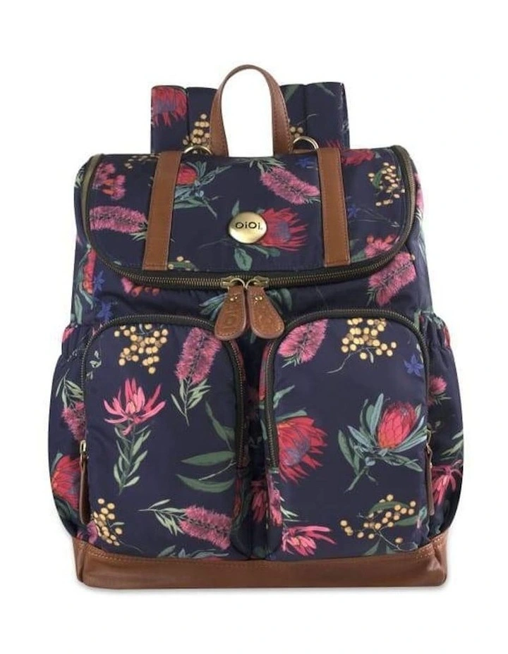 Signature Nappy Backpack in Botanical Navy