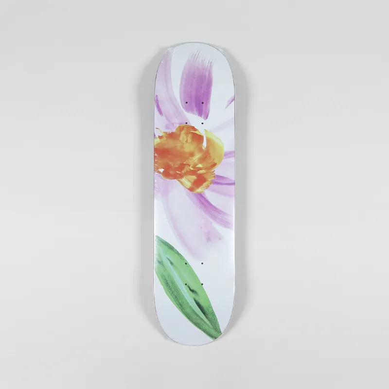 Skateboard Cafe Floral Deck White 8.375 Inch