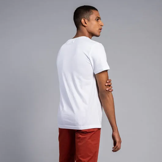 Ski Trip White Round Neck T Shirt