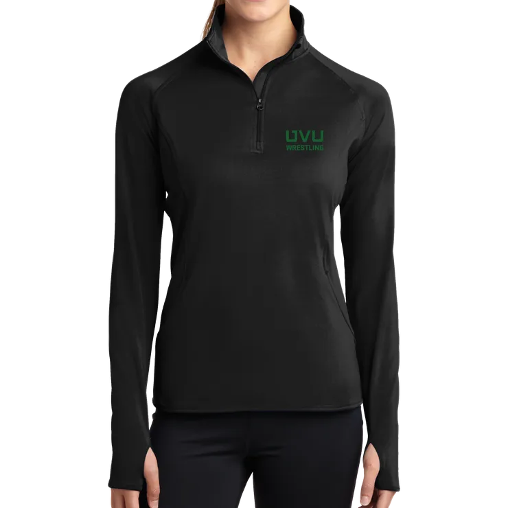 Sport-Tek Ladies Sport-Wick Stretch 1/2-Zip Pullover - UVU Wrestling