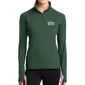 Sport-Tek Ladies Sport-Wick Stretch 1/2-Zip Pullover - UVU Wrestling