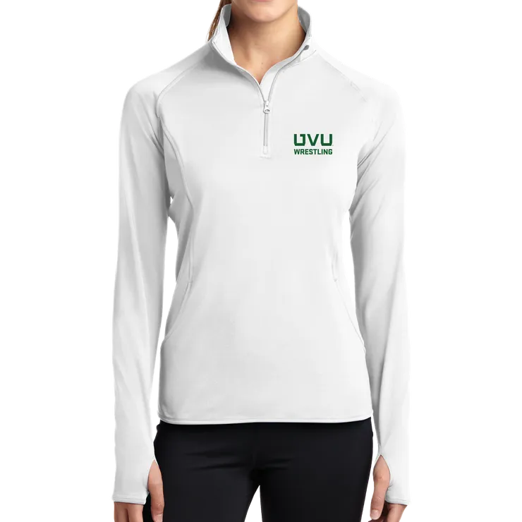 Sport-Tek Ladies Sport-Wick Stretch 1/2-Zip Pullover - UVU Wrestling