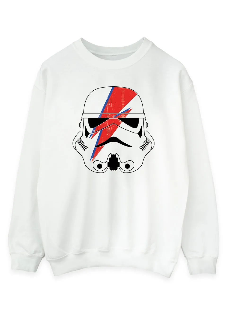 Star Wars Command Stormtrooper White Printed Sweatshirt