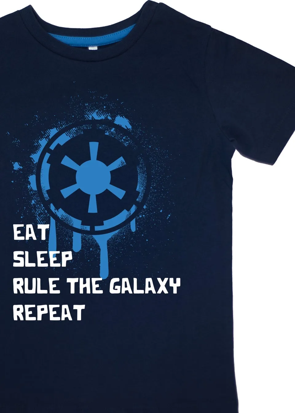 Star Wars Eat Sleep Repeat Kids Navy Stripes Pyjamas (3-8 Years)