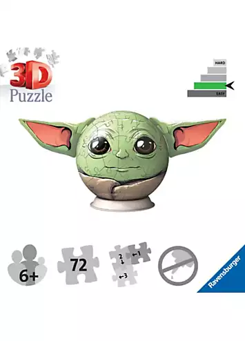 Star Wars Grogu with Ears 3D Puzzle Ball 77 Piece Jigsaw Puzzle | Grattan