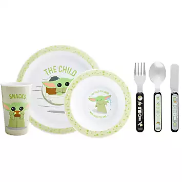 Star Wars The Mandalorian The Child 6 Piece Tableware & Cutlery Set | Kaleidoscope