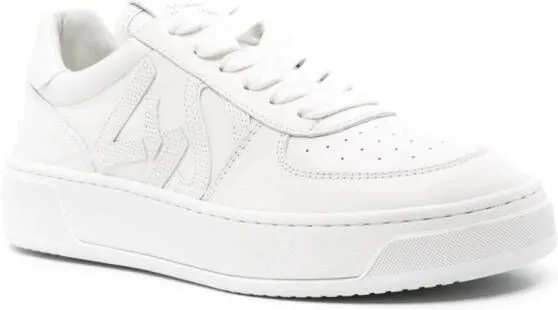 Stuart Weitzman Courtside Monogram leather sneakers White