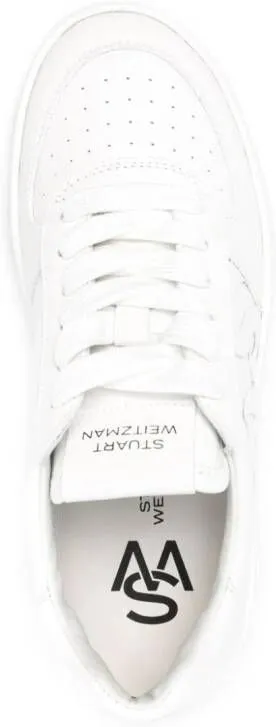 Stuart Weitzman Courtside Monogram leather sneakers White