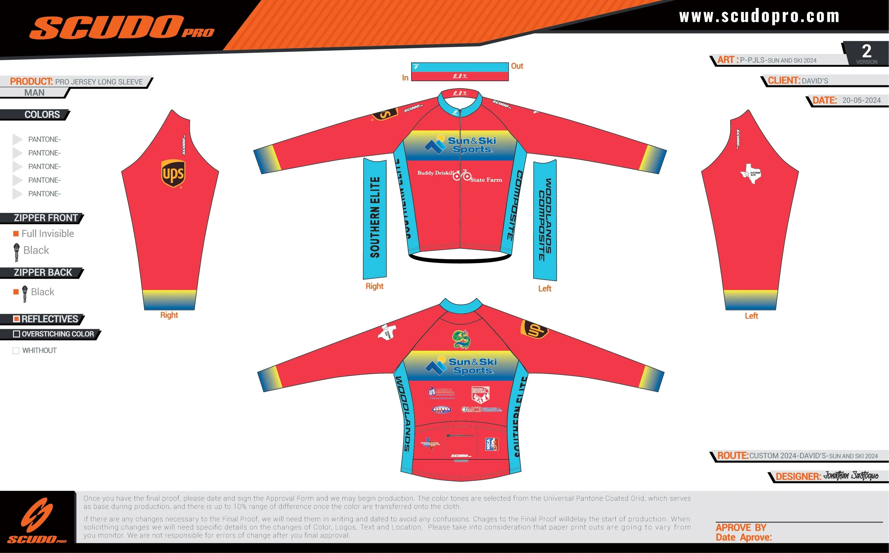 Sun&Ski | Pro Fit |  Long Sleeve Cycling Jersey