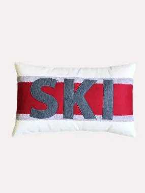     THE SALTY COTTAGE  Stripe Ski Pillow    