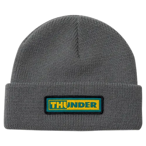 Thunder Trucks Skateboard Beanie Bolts Patch Grey