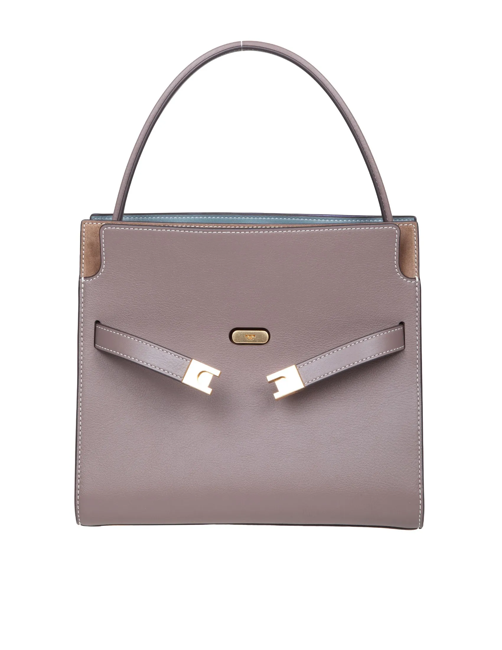 TORY BURCH LEE RADZIWILL SMALL BAG IN TAUPE COLOR LEATHER