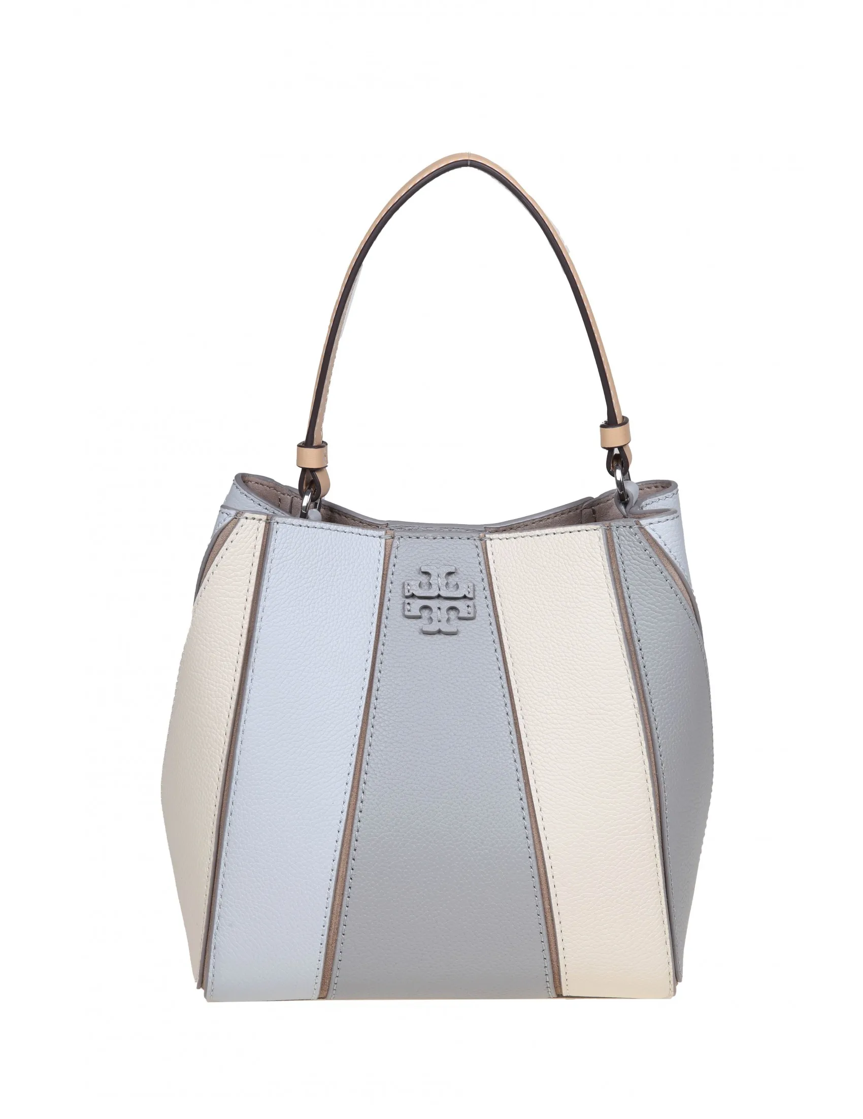 TORY BURCH MCGRAW SMALL BUCKET BAG IN MULTICOLORED LEATHER