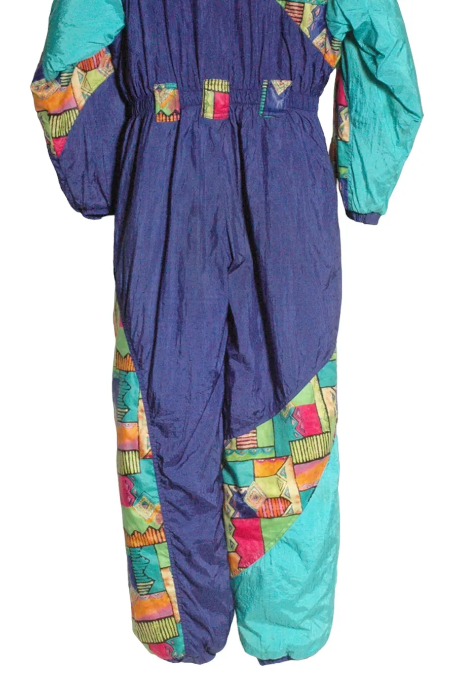 Vintage 1980's Purple Pattern Ski Suit | Size XS - Brick Vintage