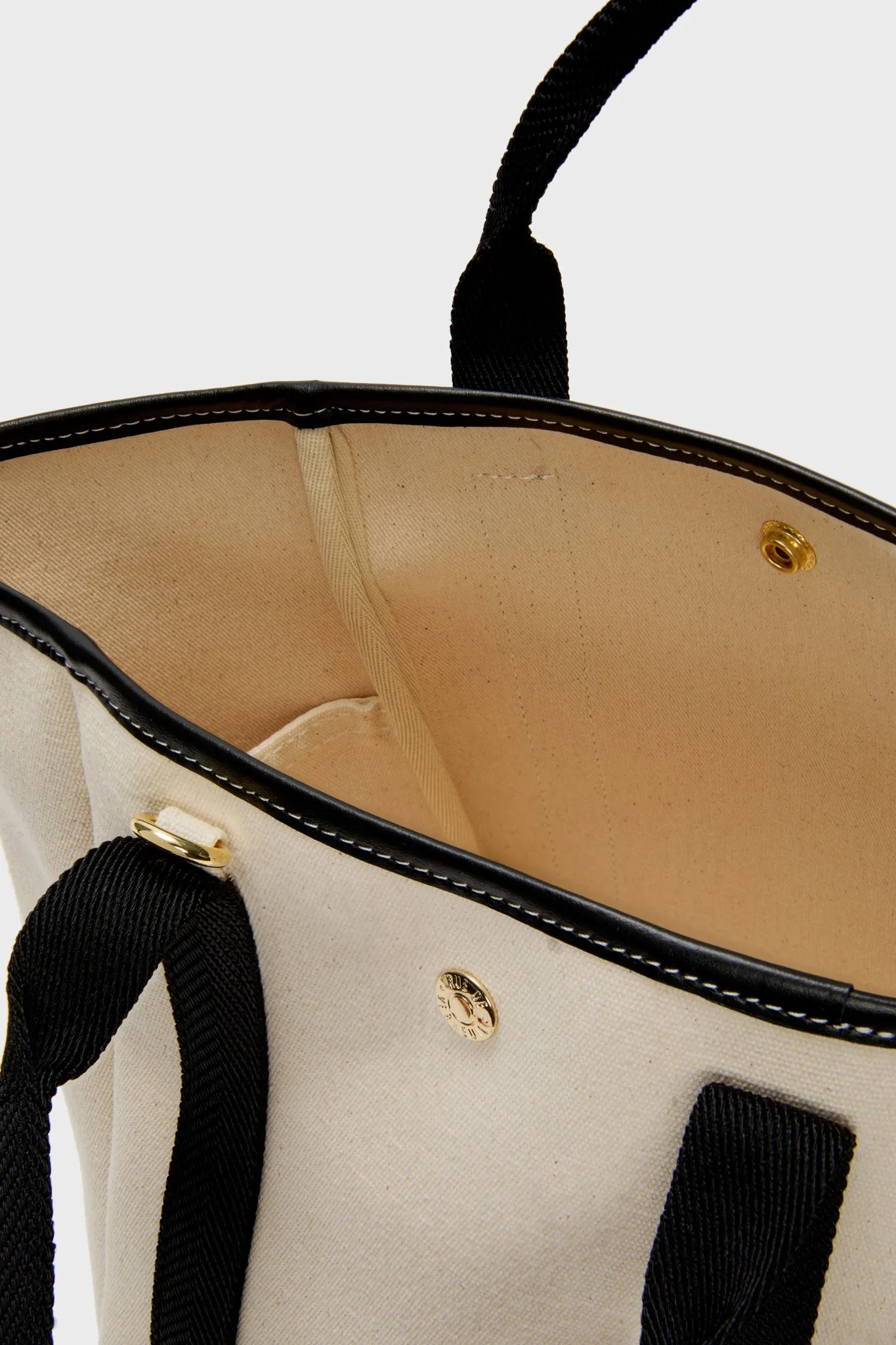 White and Black Traversee S Square Tote