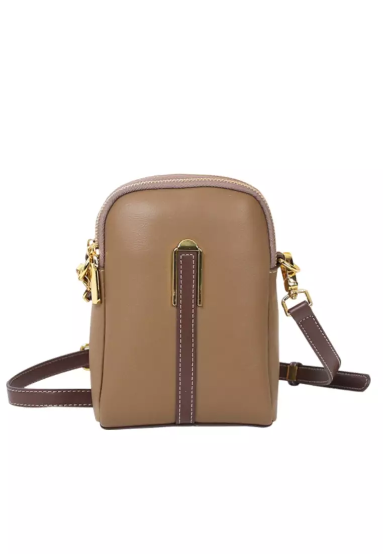 ZITIQUE Stylish contrast leather cross-body bag