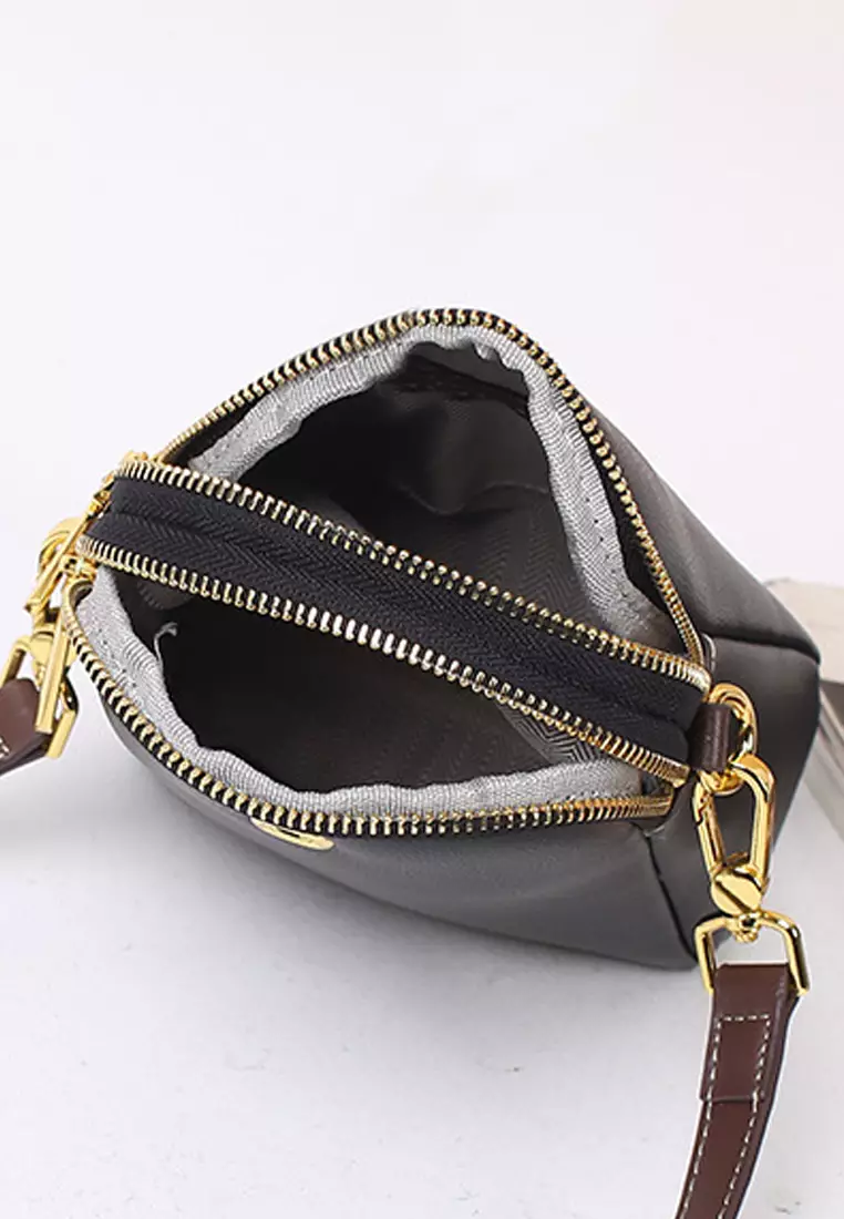 ZITIQUE Stylish contrast leather cross-body bag